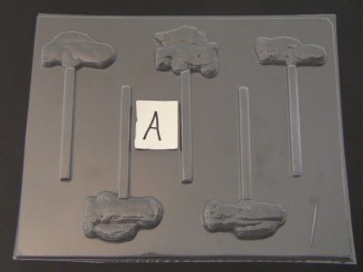 423sp Cars II Chocolate Candy Lollipop Mold FACTORY SECOND